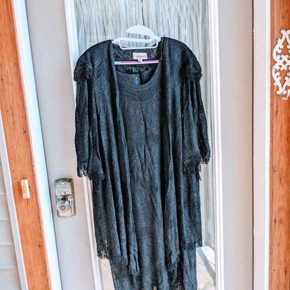 Vintage Damianou Fringed  Dress and Jacket - Picture 8 of 13